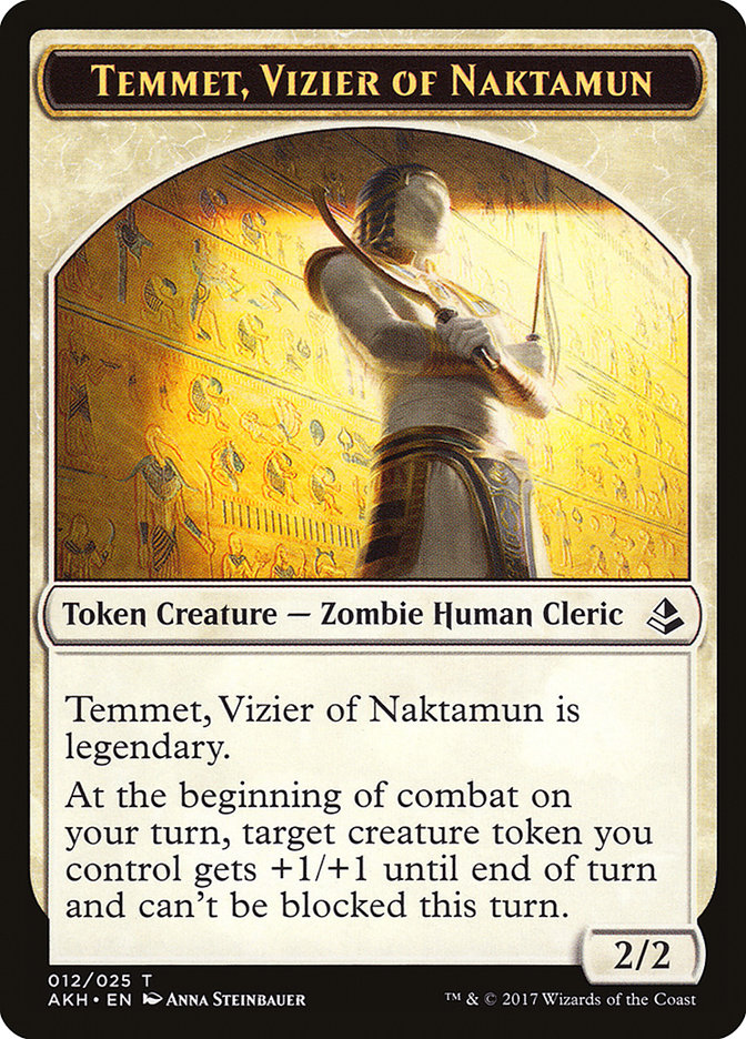 Temmet, Vizier of Naktamun Token [Amonkhet Tokens] | Golgari Games