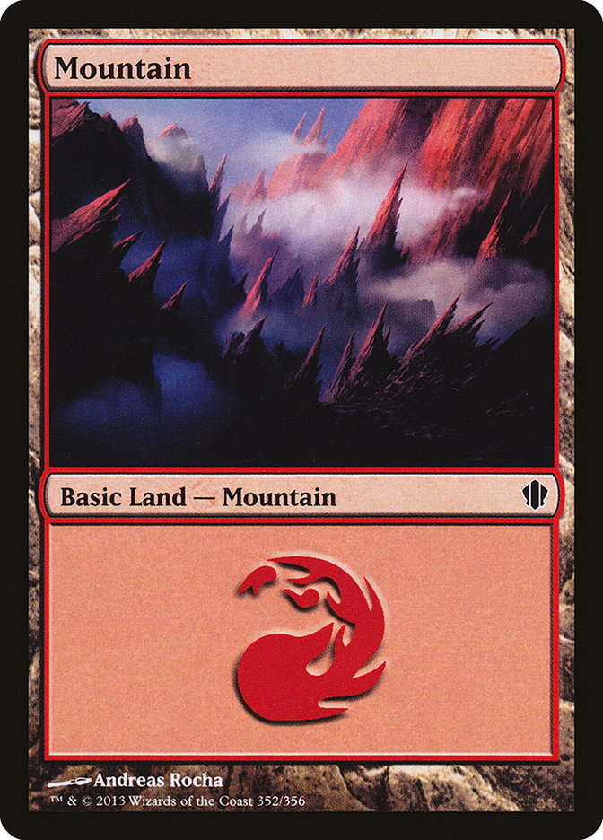 Mountain (352) [Commander 2013] | Golgari Games