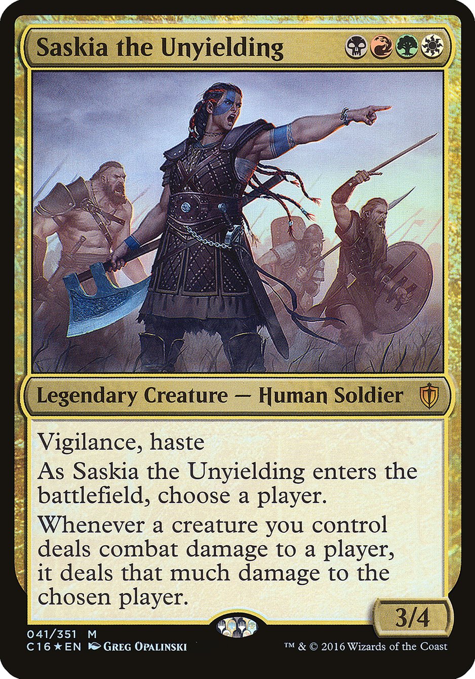 Saskia the Unyielding (Oversized) [Commander 2016 Oversized] | Golgari Games