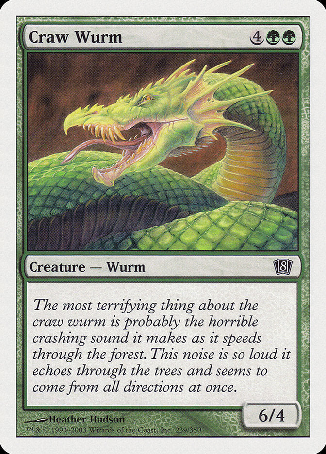 Craw Wurm [Eighth Edition] | Golgari Games