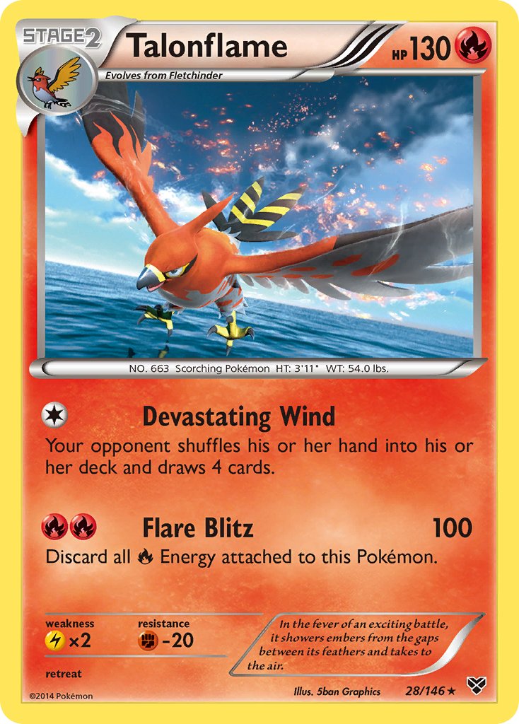 Talonflame (28/146) (Cosmos Holo) (Blister Exclusive) [XY: Base Set] | Golgari Games