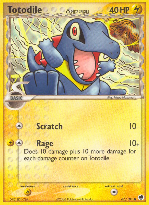 Totodile (67/101) (Delta Species) [EX: Dragon Frontiers] | Golgari Games