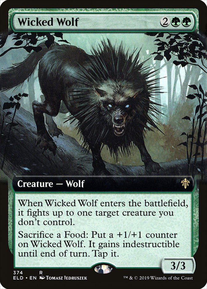 Wicked Wolf (Extended Art) [Throne of Eldraine] | Golgari Games