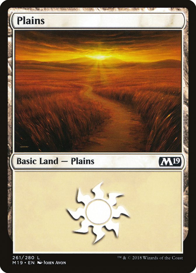 Plains (261) [Core Set 2019] | Golgari Games