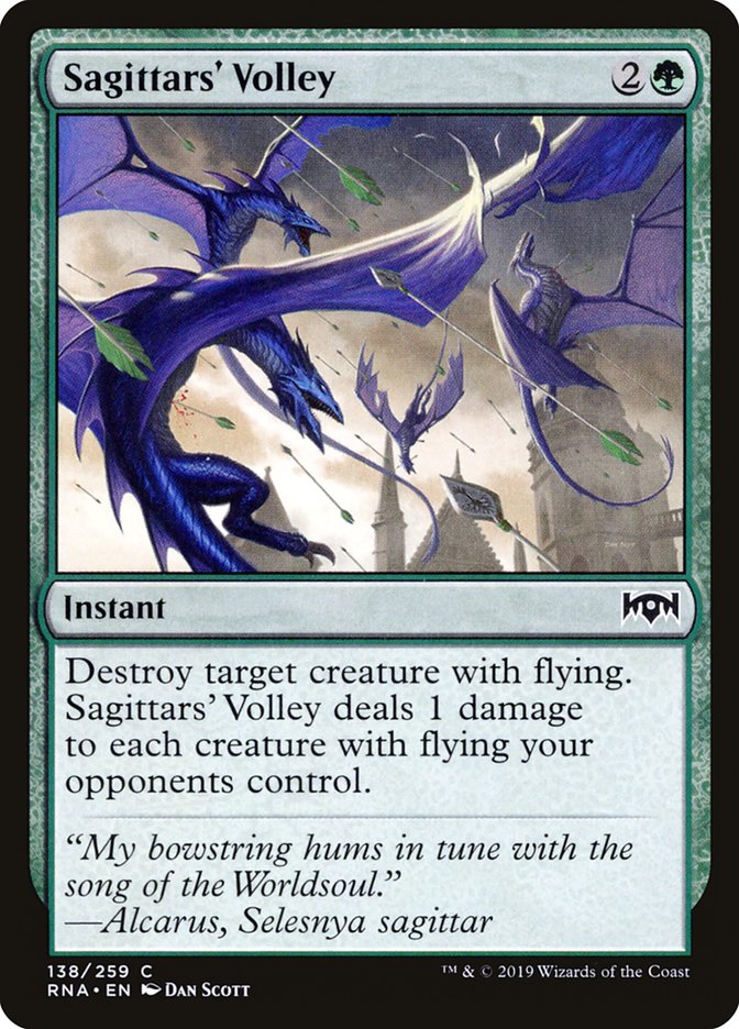 Sagittars' Volley [Ravnica Allegiance] | Golgari Games