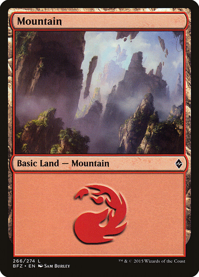 Mountain (266a) [Battle for Zendikar] | Golgari Games