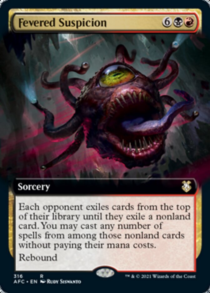 Fevered Suspicion (Extended Art) [Dungeons & Dragons: Adventures in the Forgotten Realms Commander] | Local Legends