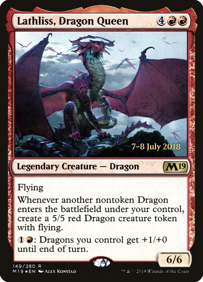 Lathliss, Dragon Queen [Core Set 2019 Prerelease Promos] | Golgari Games