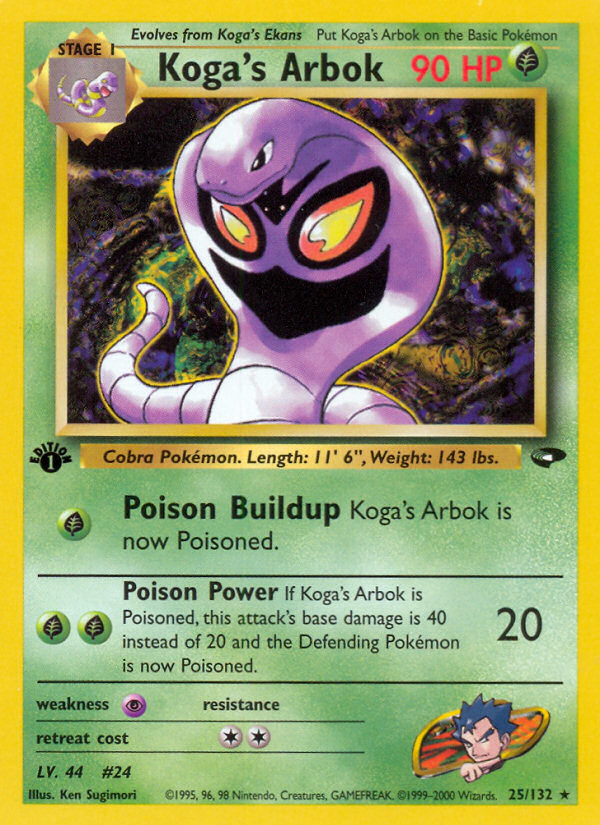 Koga's Arbok (25/132) [Gym Challenge 1st Edition] | Golgari Games