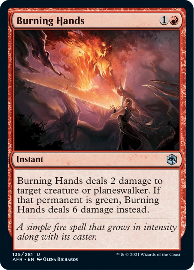 Burning Hands [Dungeons & Dragons: Adventures in the Forgotten Realms] | Local Legends