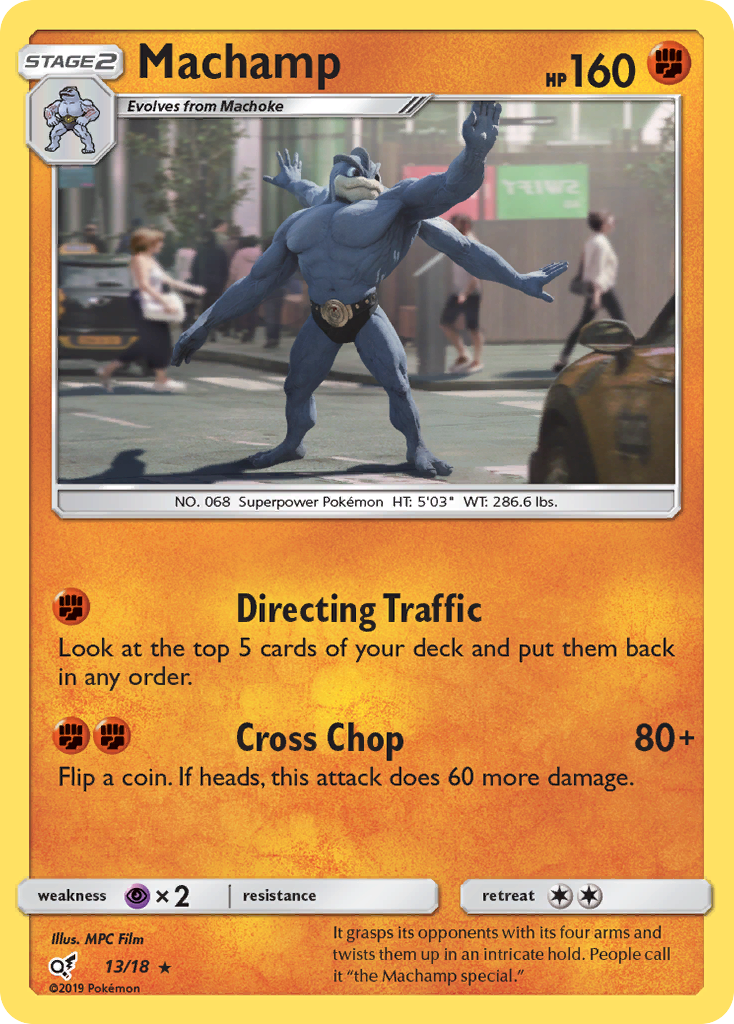 Machamp (13/18) [Sun & Moon: Detective Pikachu] | Golgari Games