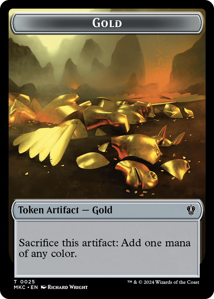 Gold // The Monarch Double-Sided Token [Murders at Karlov Manor Commander Tokens] | Golgari Games