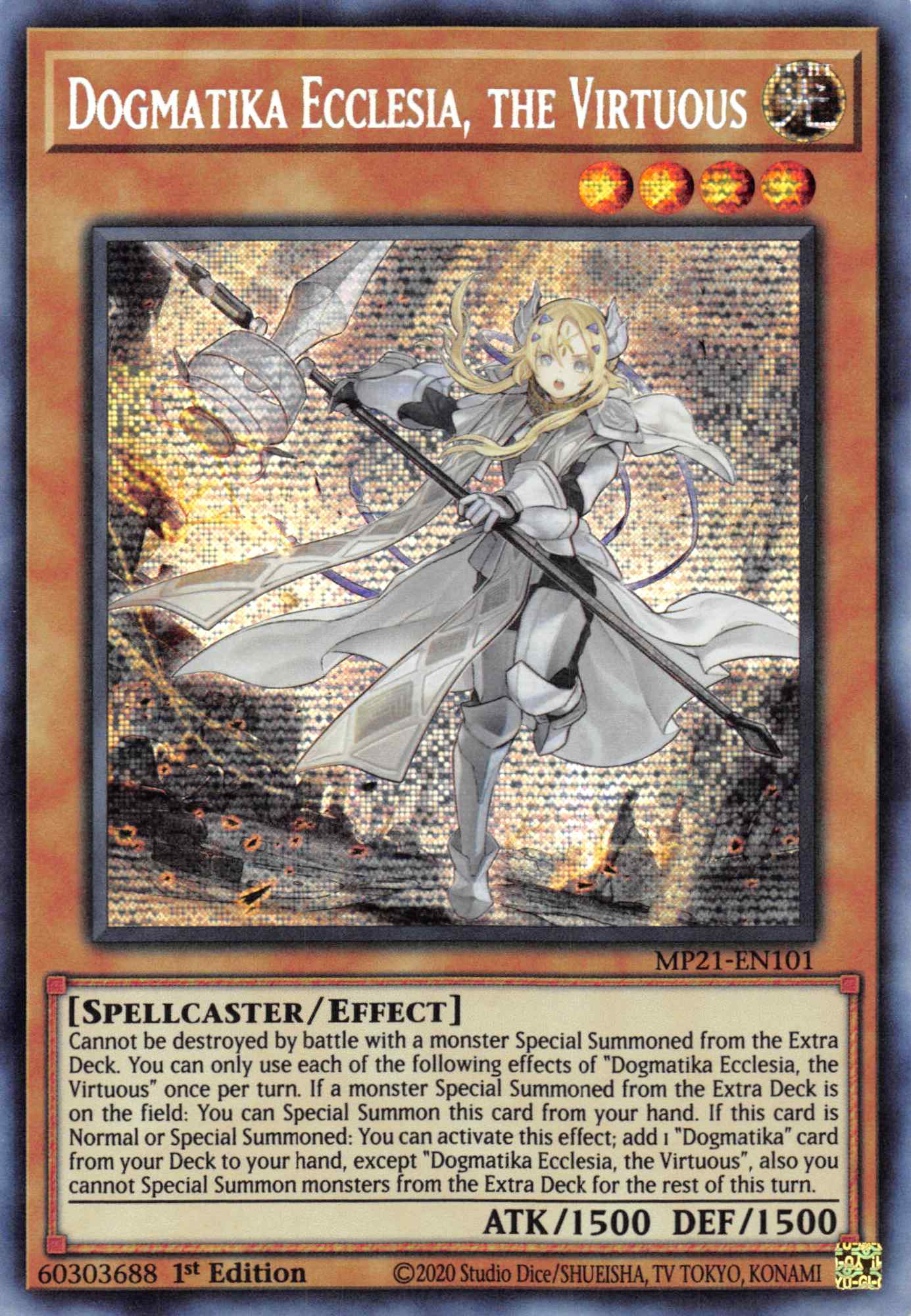 Dogmatika Ecclesia, the Virtuous [MP21-EN101] Prismatic Secret Rare | Golgari Games