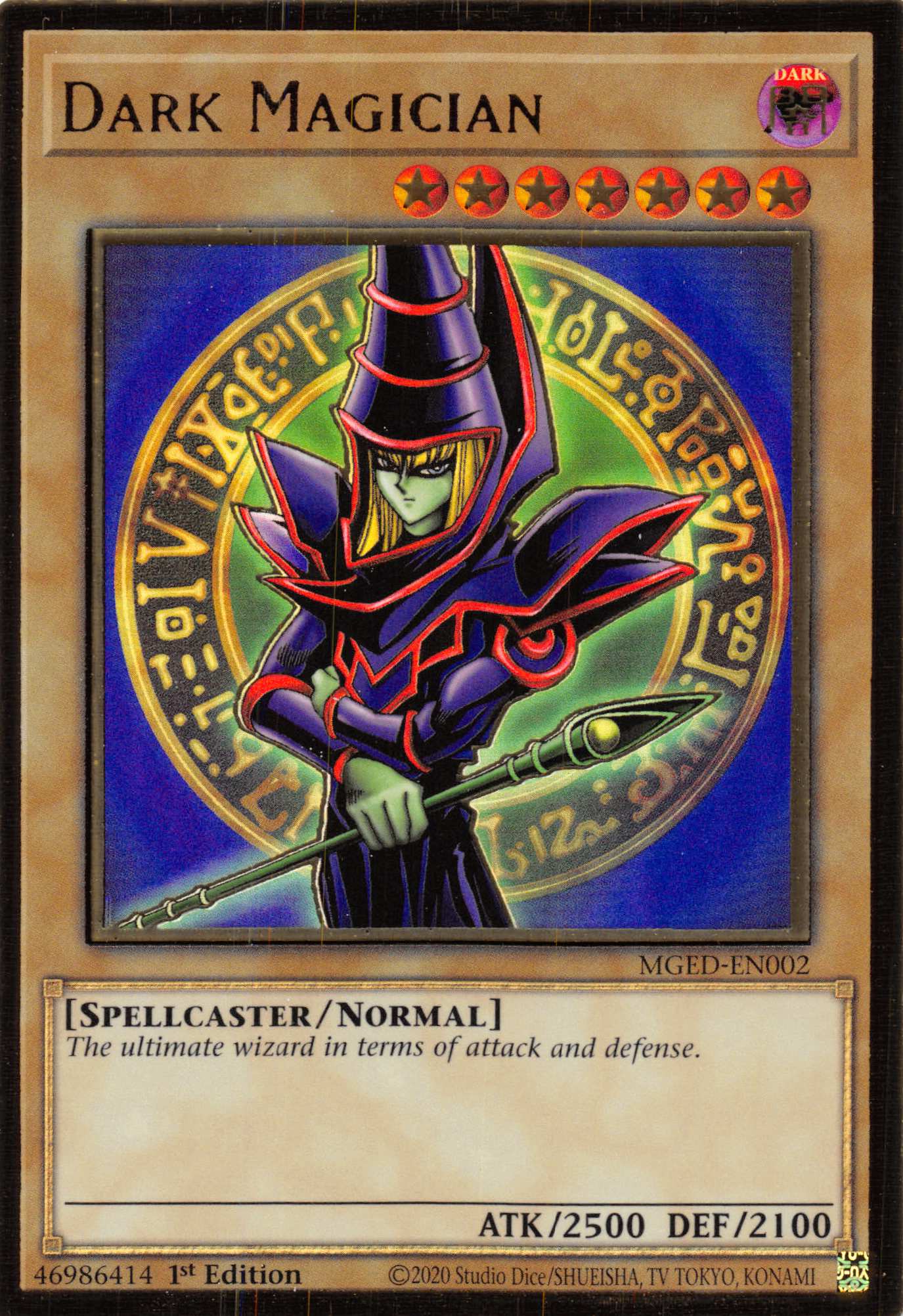 Dark Magician (Alternate Art) [MGED-EN002] Gold Rare | Golgari Games