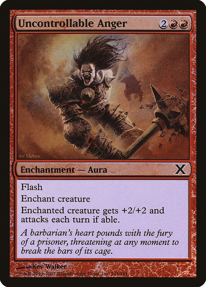 Uncontrollable Anger (Premium Foil) [Tenth Edition] | Local Legends