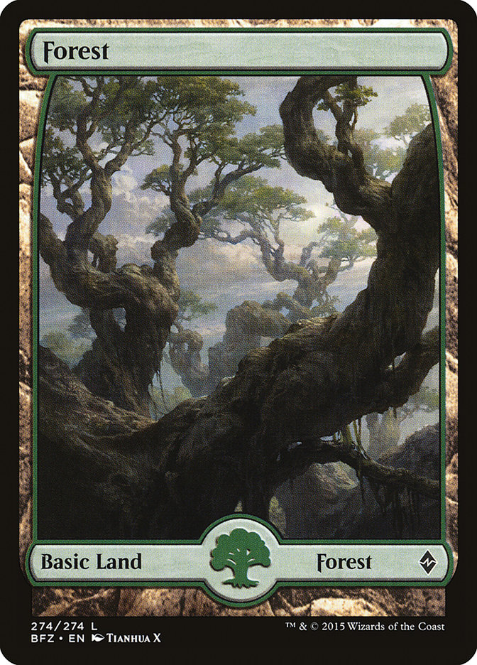 Forest (274) [Battle for Zendikar] | Golgari Games