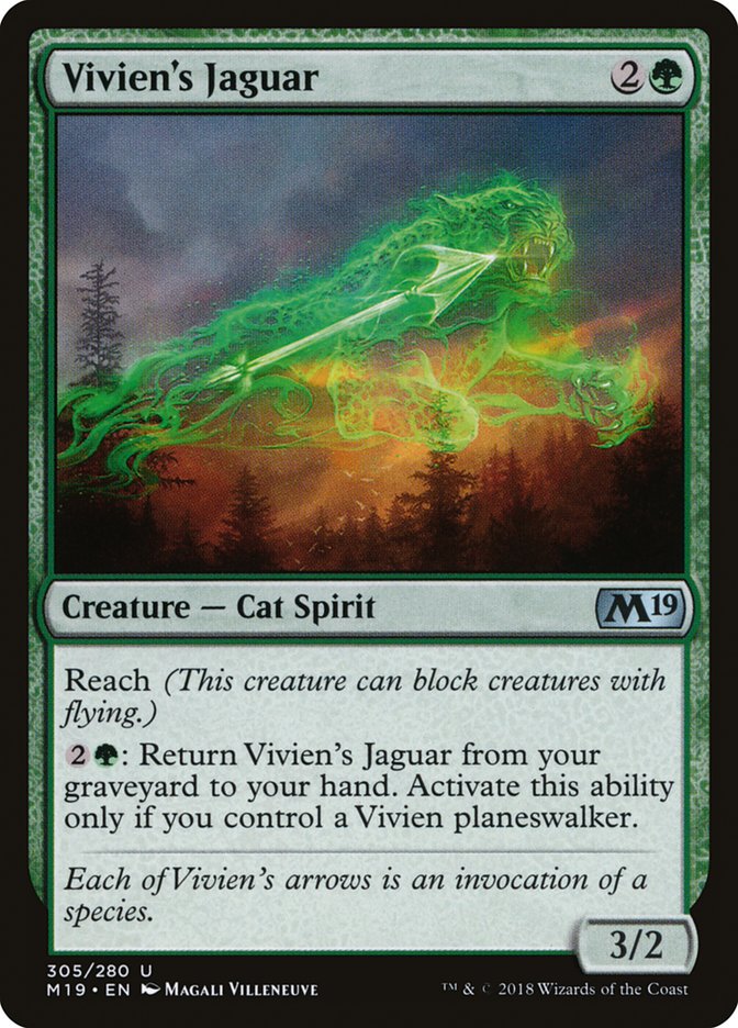 Vivien's Jaguar [Core Set 2019] | Golgari Games