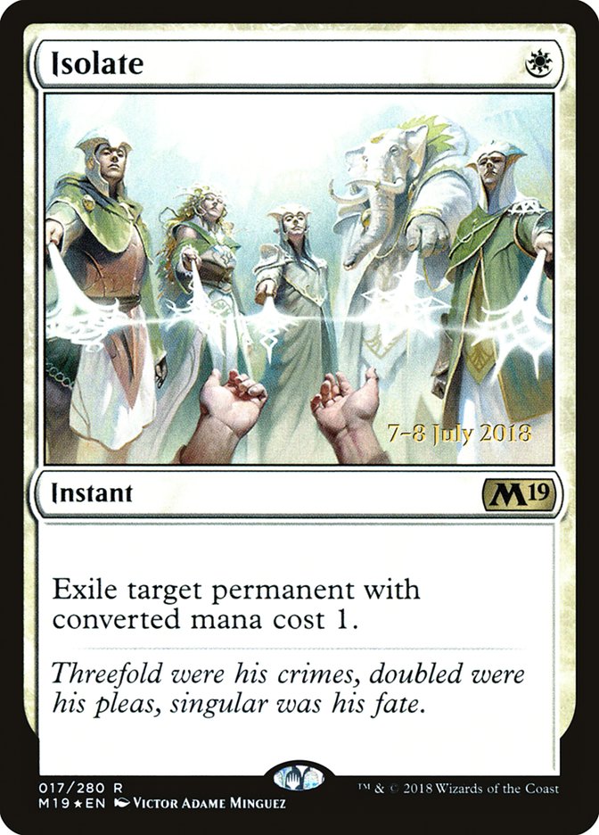 Isolate [Core Set 2019 Prerelease Promos] | Golgari Games