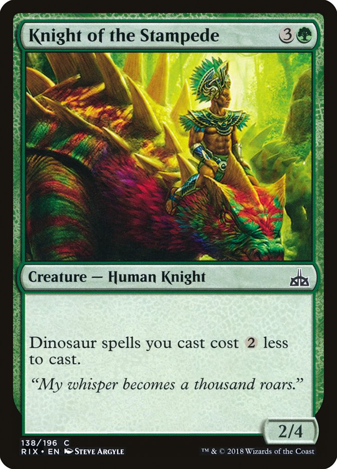 Knight of the Stampede [Rivals of Ixalan] | Golgari Games