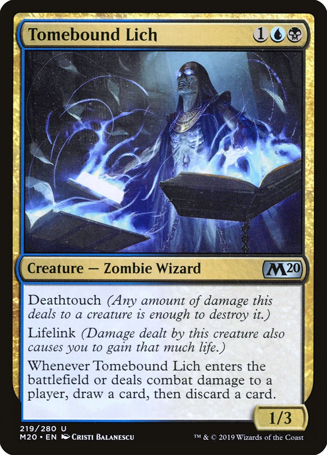 Tomebound Lich [Core Set 2020] | Golgari Games