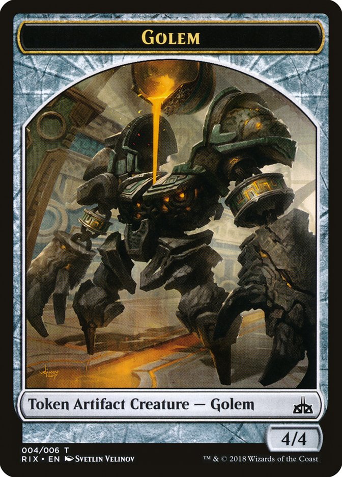 Golem Token [Rivals of Ixalan Tokens] | Local Legends