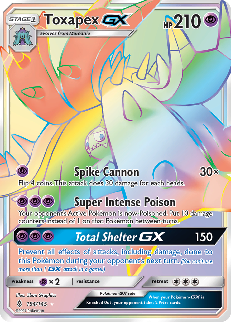 Toxapex GX (154/145) [Sun & Moon: Guardians Rising] | Golgari Games