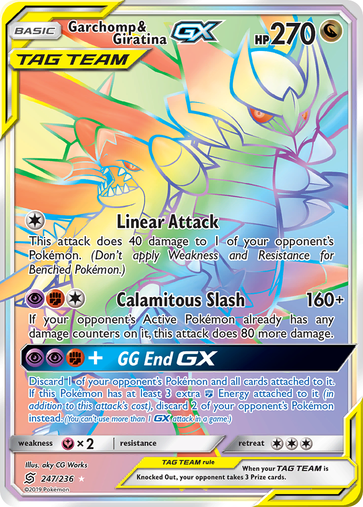 Garchomp & Giratina GX (247/236) [Sun & Moon: Unified Minds] | Golgari Games