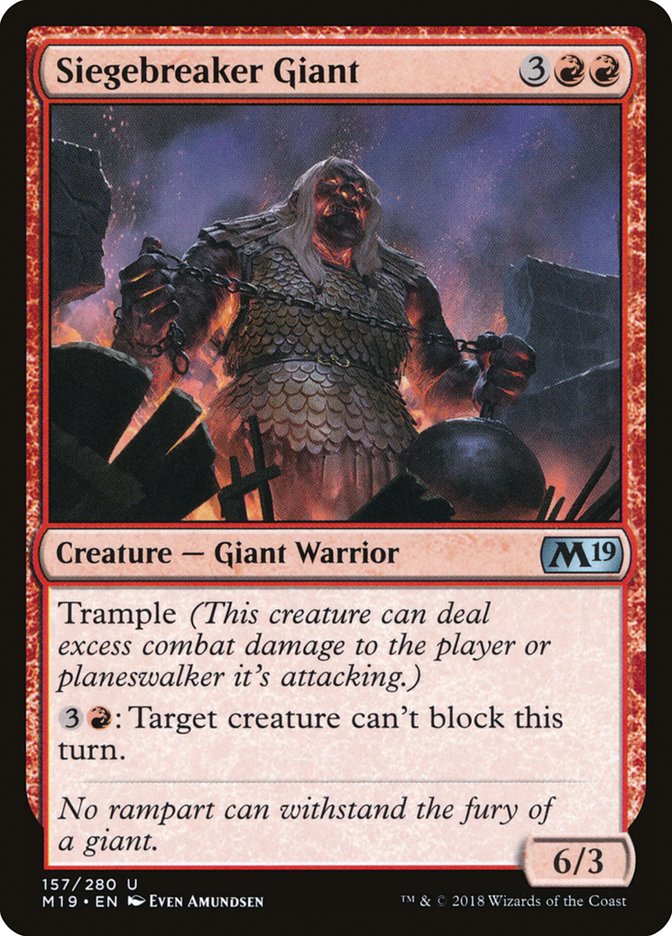 Siegebreaker Giant [Core Set 2019] | Golgari Games