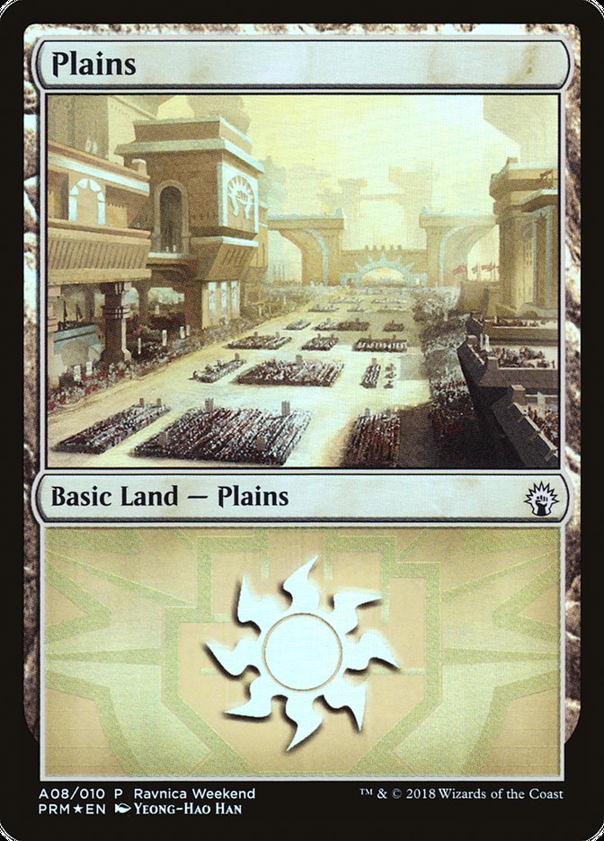 Plains (A08) [Ravnica Allegiance Ravnica Weekend] | Golgari Games