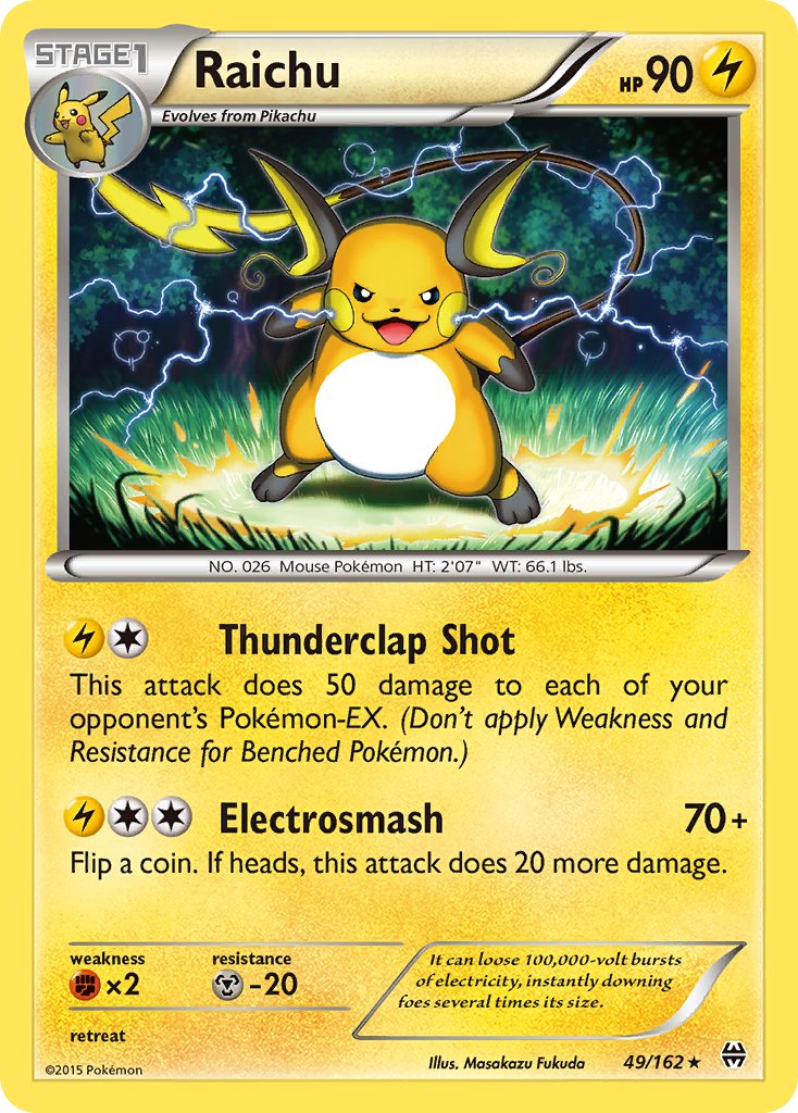 Raichu (49/162) (Theme Deck Exclusive) [XY: BREAKthrough] | Golgari Games