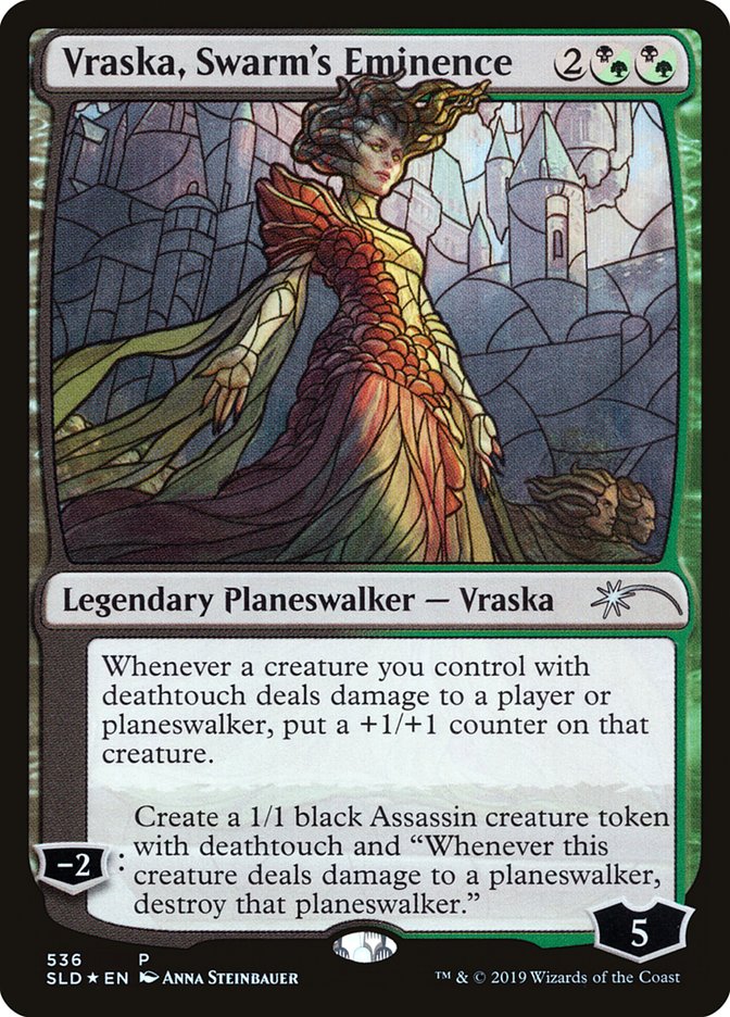 Vraska, Swarm's Eminence (Stained Glass) [Secret Lair Drop Promos] | Golgari Games