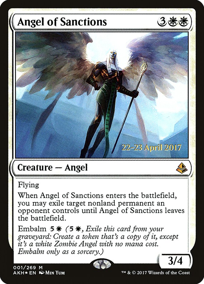 Angel of Sanctions [Amonkhet Prerelease Promos] | Golgari Games