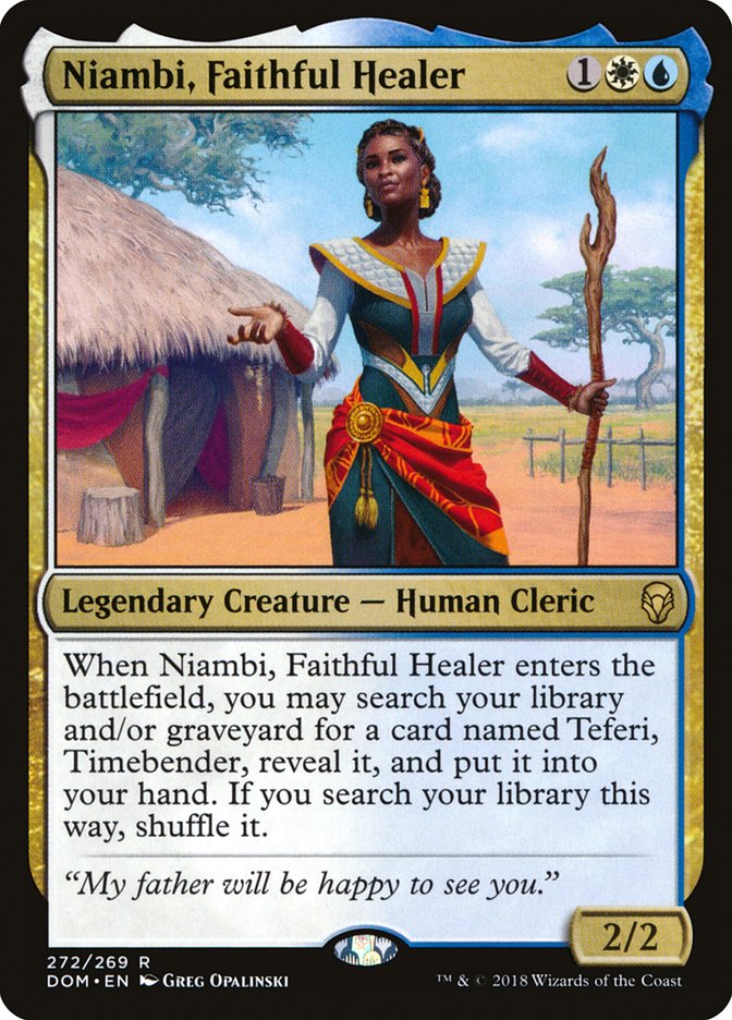 Niambi, Faithful Healer [Dominaria] | Golgari Games