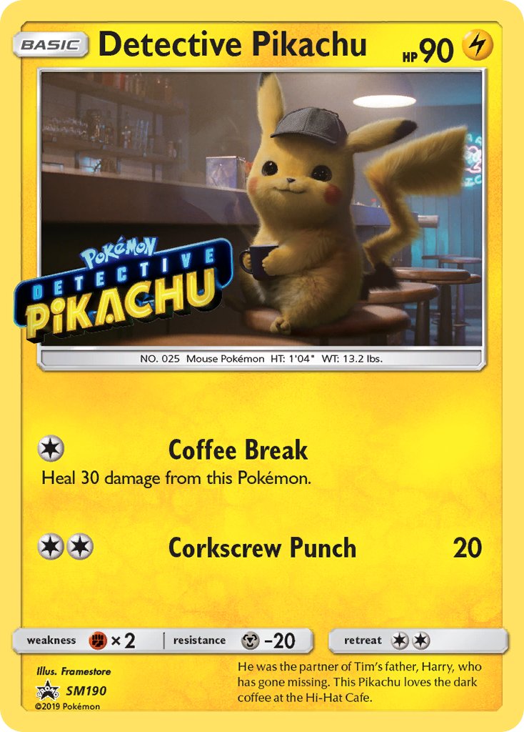 Detective Pikachu (SM190) (Stamped) [Sun & Moon: Black Star Promos] | Golgari Games