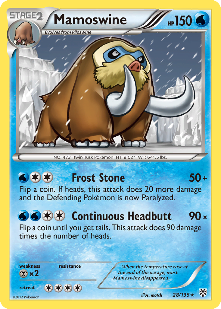 Mamoswine (28/135) [Black & White: Plasma Storm] | Golgari Games