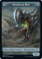 Scrap // Phyrexian Myr Double-Sided Token [The Brothers' War Commander Tokens] | Local Legends
