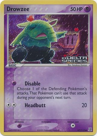 Drowzee (67/113) (Stamped) [EX: Delta Species] | Golgari Games