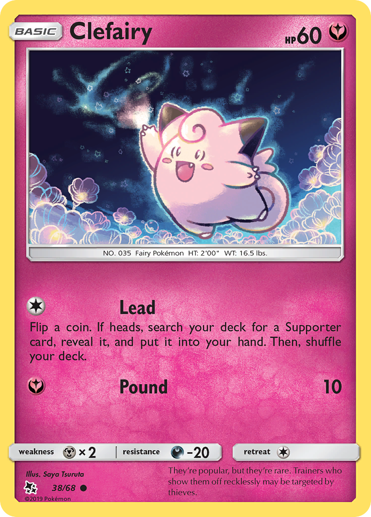 Clefairy (38/68) [Sun & Moon: Hidden Fates] | Golgari Games