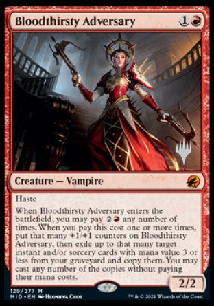 Bloodthirsty Adversary (Promo Pack) [Innistrad: Midnight Hunt Promos] | Golgari Games