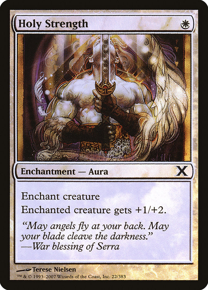 Holy Strength (Premium Foil) [Tenth Edition] | Local Legends