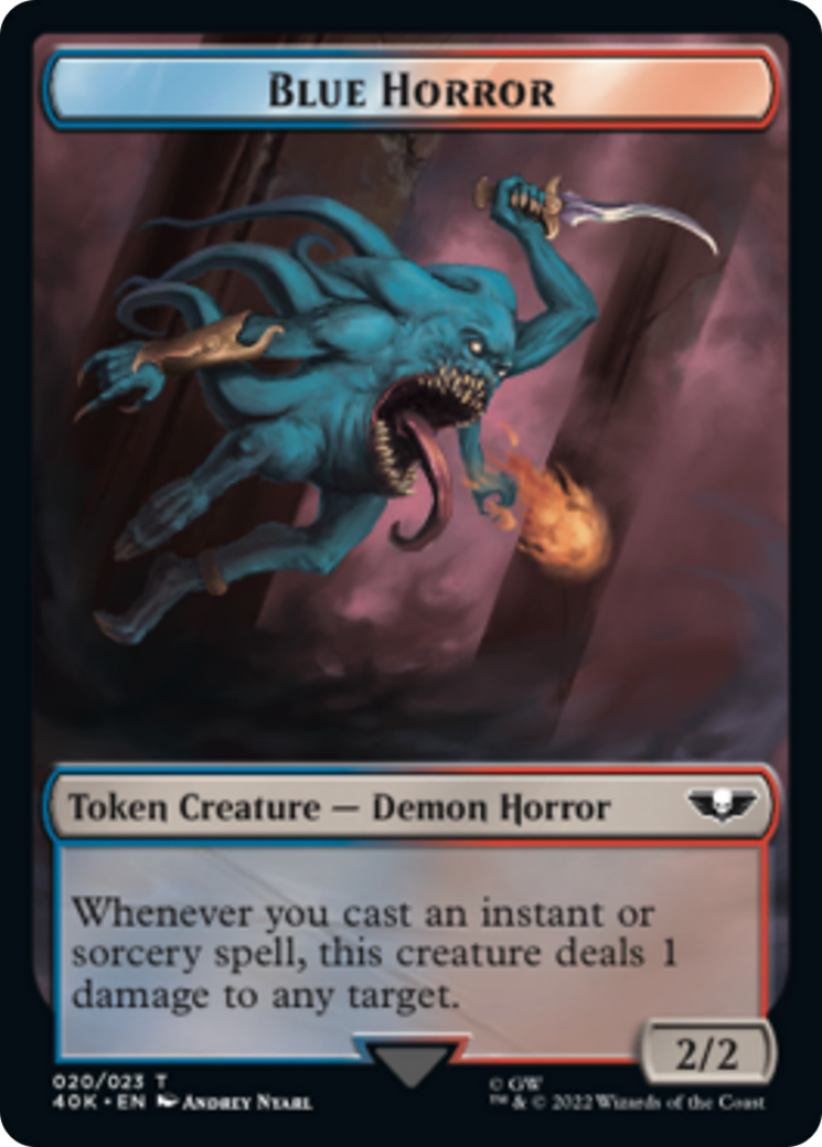 Spawn // Blue Horror (Surge Foil) [Universes Beyond: Warhammer 40,000 Tokens] | Local Legends