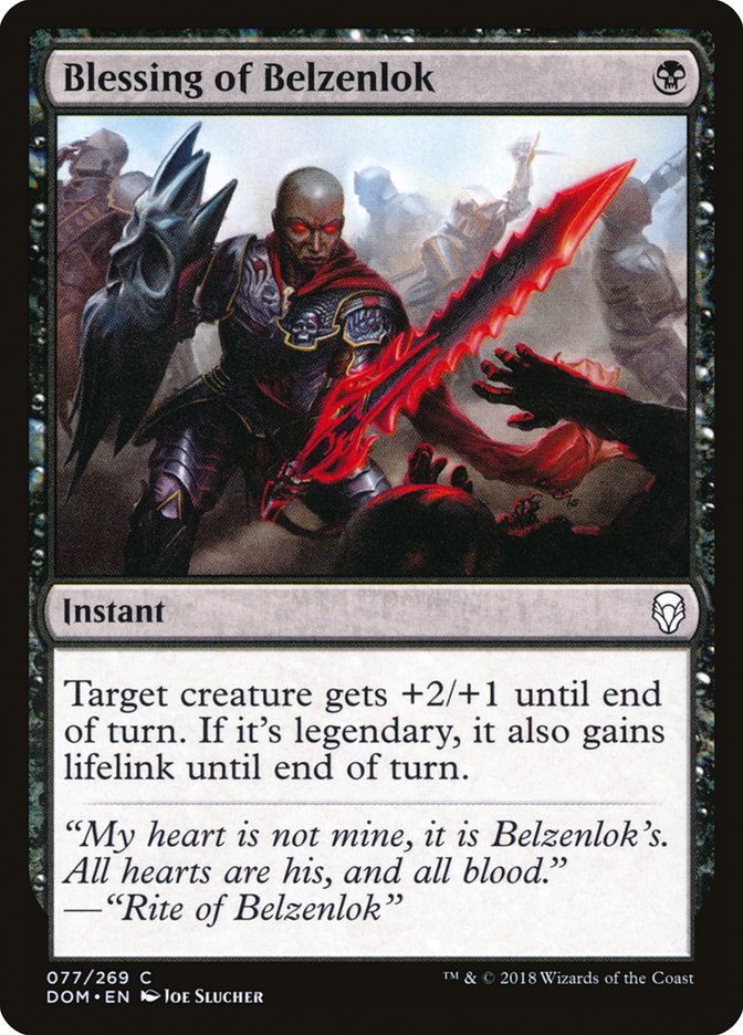 Blessing of Belzenlok [Dominaria] | Golgari Games