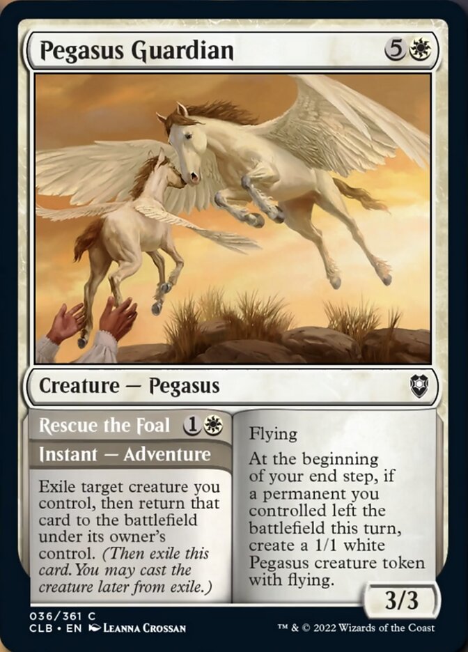 Pegasus Guardian // Rescue the Foal [Commander Legends: Battle for Baldur's Gate] | Golgari Games