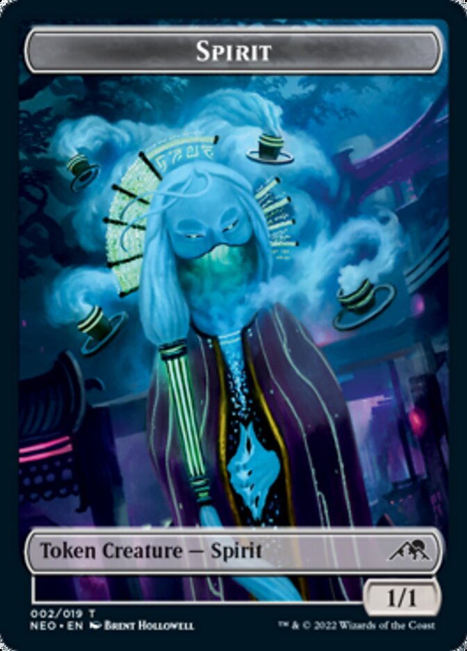 Spirit Token (002) [Kamigawa: Neon Dynasty Tokens] | Golgari Games