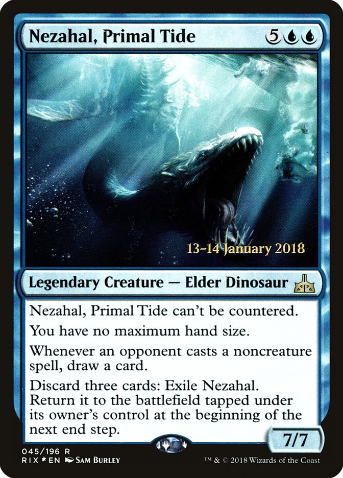 Nezahal, Primal Tide [Rivals of Ixalan Prerelease Promos] | Local Legends