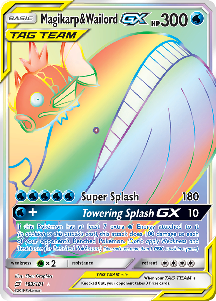 Magikarp & Wailord GX (183/181) [Sun & Moon: Team Up] | Golgari Games