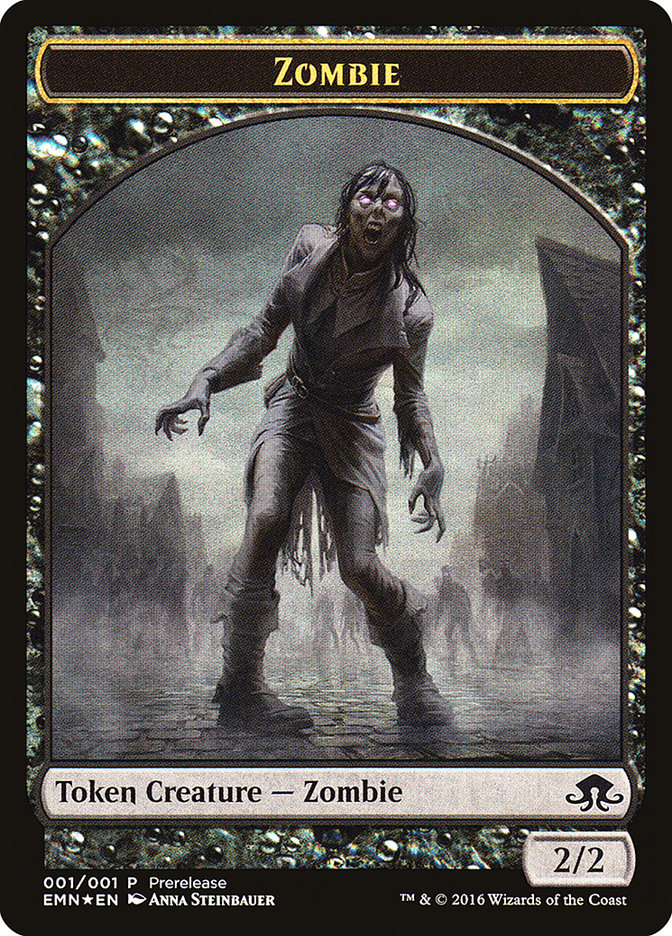 Zombie // Zombie Double-sided Token [Eldritch Moon Prerelease Promos] | Golgari Games