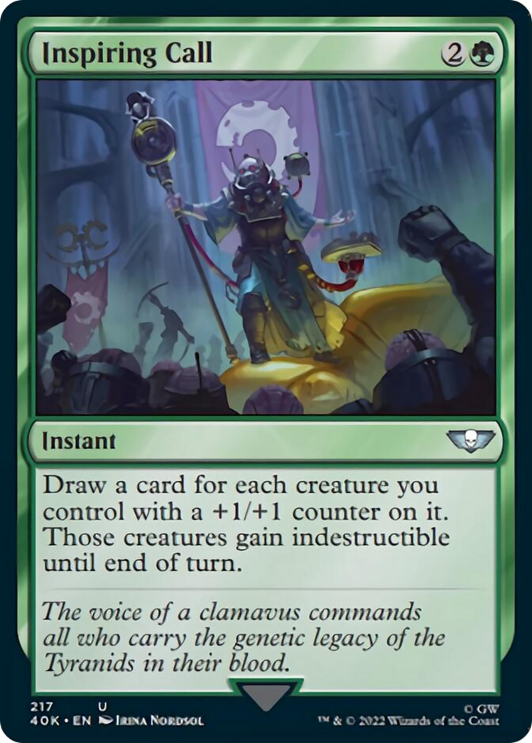 Inspiring Call (Surge Foil) [Universes Beyond: Warhammer 40,000] | Local Legends