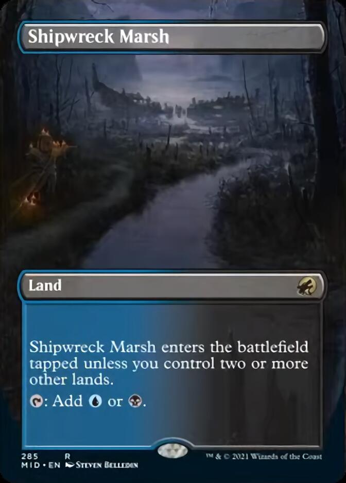 Shipwreck Marsh (Borderless Alternate Art) [Innistrad: Midnight Hunt] | Local Legends