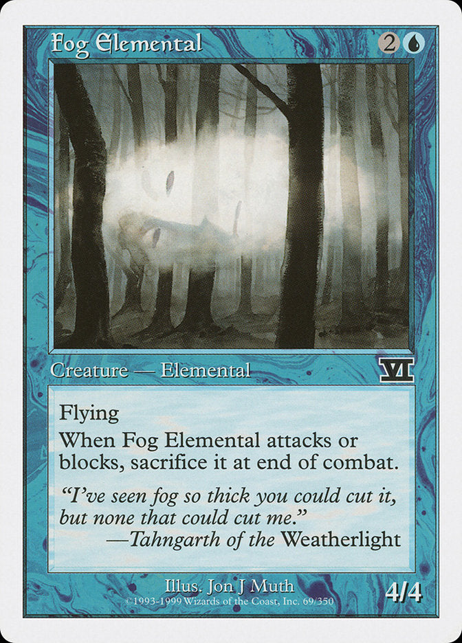 Fog Elemental [Classic Sixth Edition] | Golgari Games